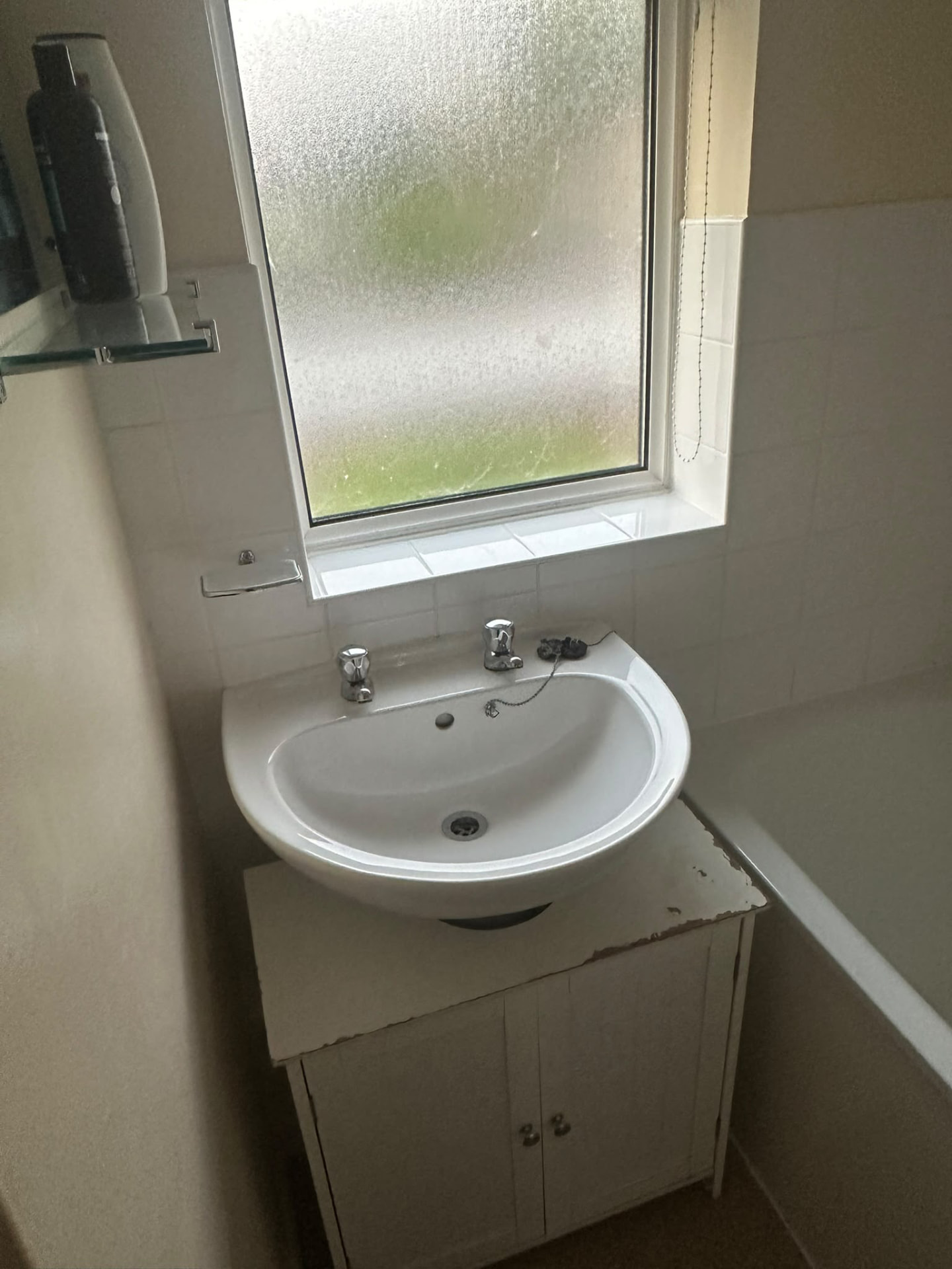 Bathroom basin cleaned during an end-of-tenancy clean