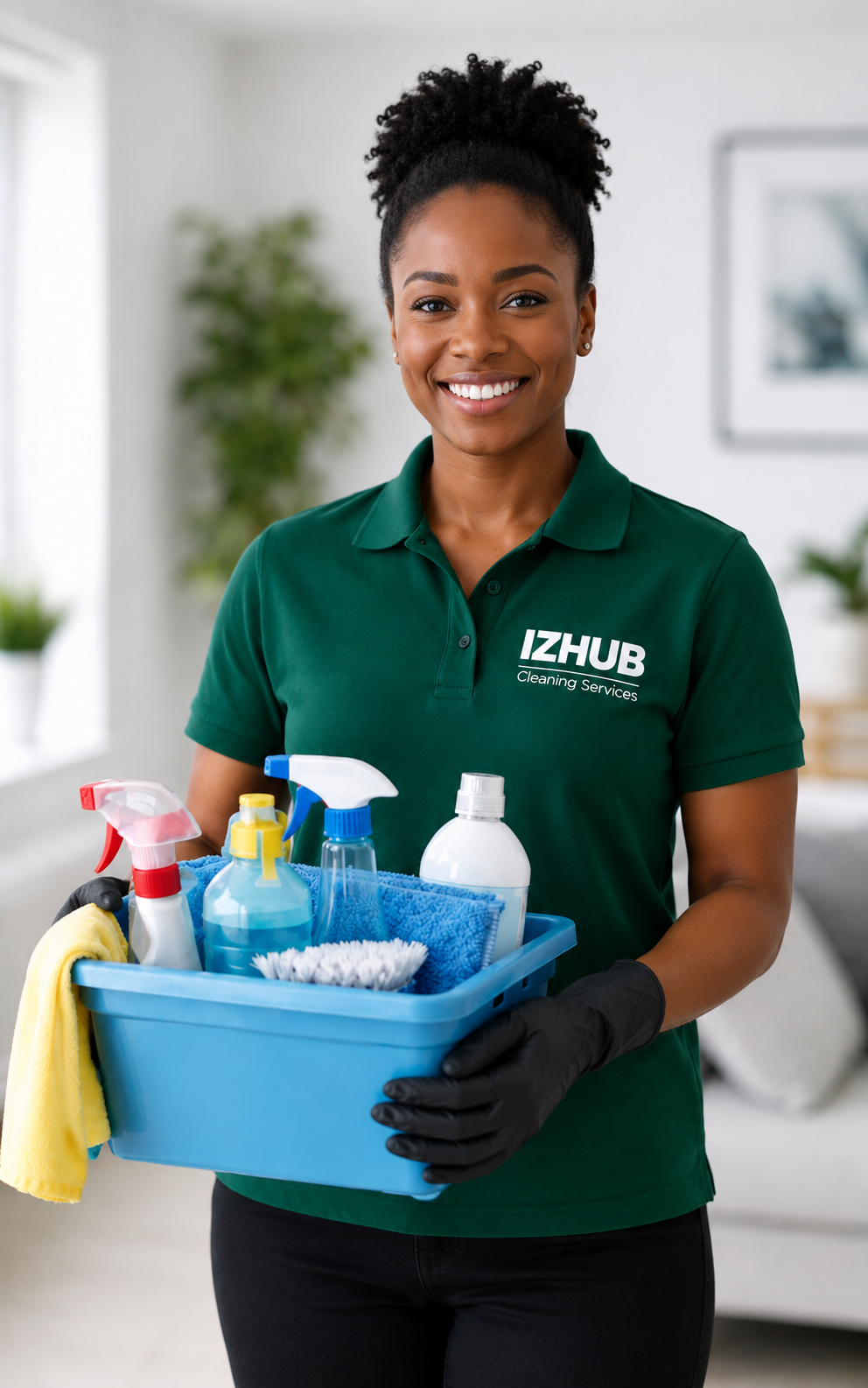 IZHUB Cleaning Service professional ready to help