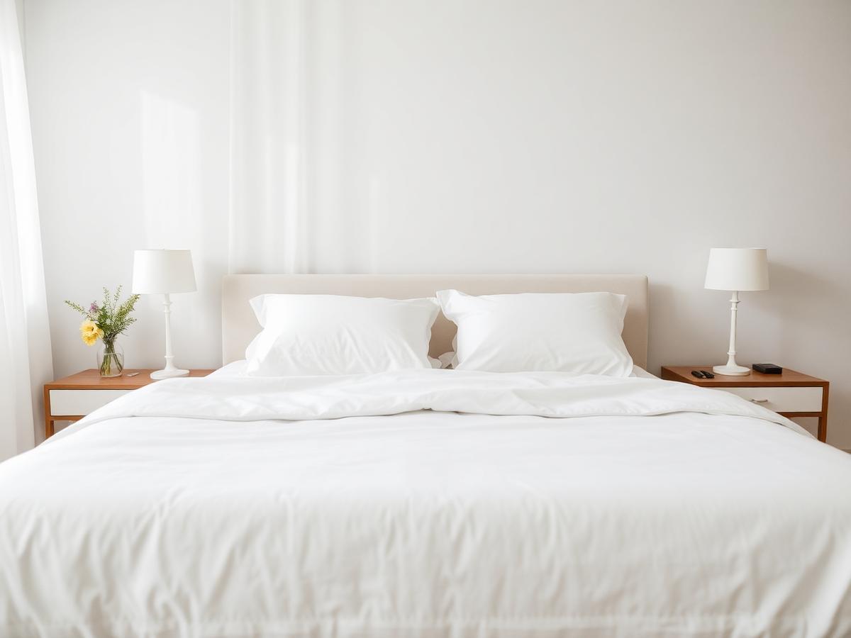Neatly cleaned bedroom